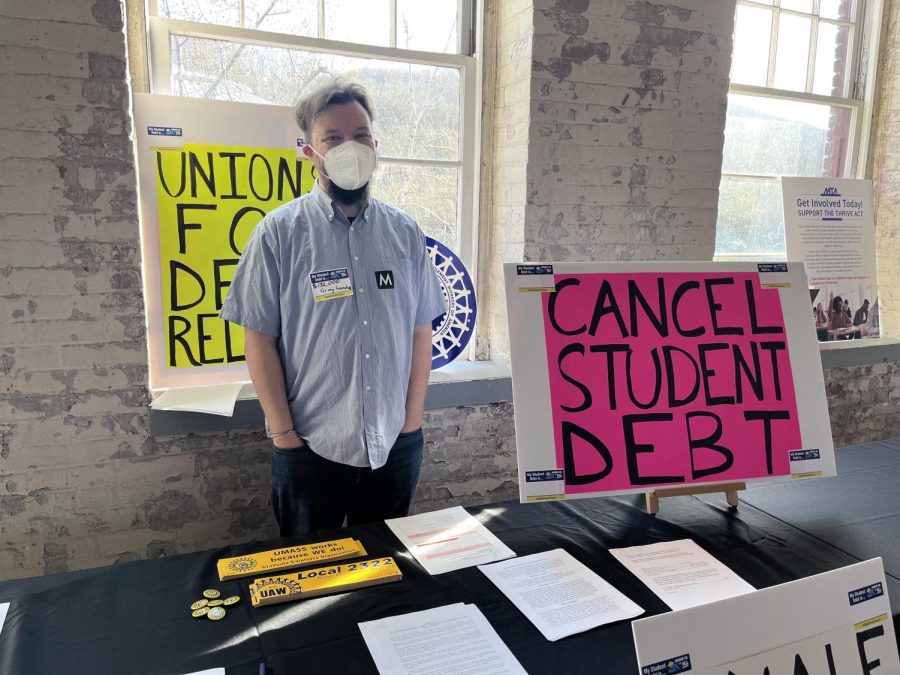 Western Mass Area Labor Federation (WMALF) aims to bring union members of Western Massachusetts together, in addition to fighting for student debt forgiveness. Photo by Angelina Clark.