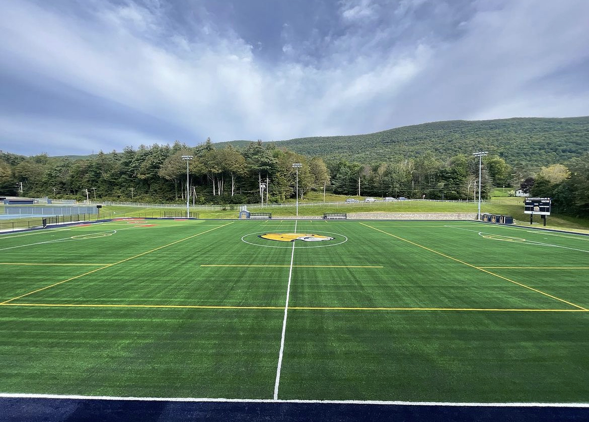 A look at the newly renovated Ron Shewcraft Field at the Joe Zavattaro Athletic Complex. MCLA worked on the project throughout the summer, with it being completed in early September (via MCLA Athletics). 