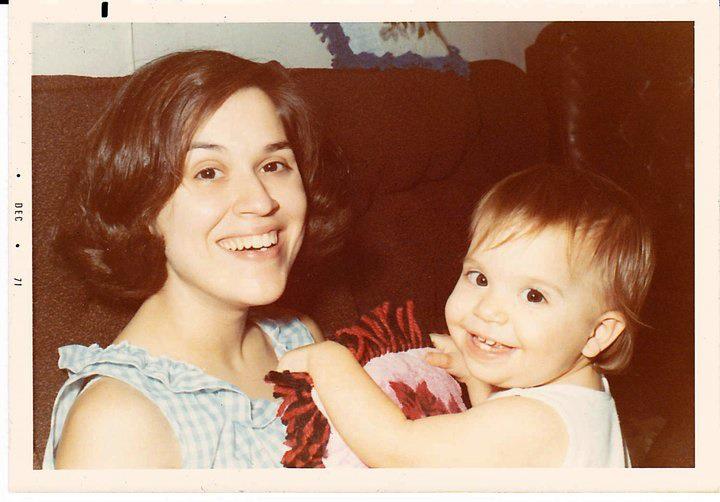 Cynthia August, right, held by her mother Ginny, in 1971.